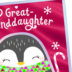 You're Loved So Much Christmas Card for Great-Granddaughter