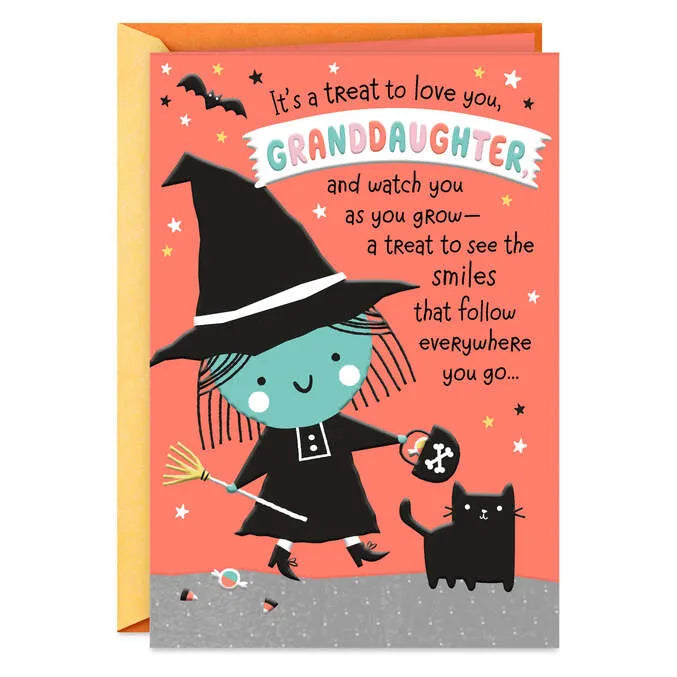 Treat to Love You Halloween Card for Granddaughter