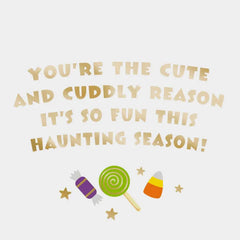 Cute and Cuddly Ghost Baby's First Halloween Card