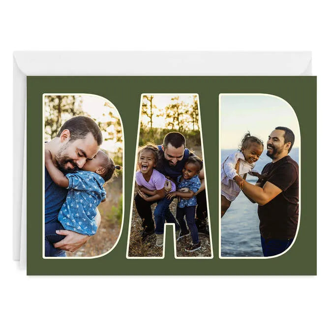 Dad Photo Letters Custom Father's Day Card