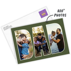 Dad Photo Letters Custom Father's Day Card
