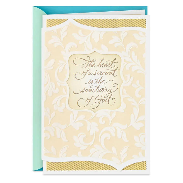The Heart of a Servant Religious Thank-You Card