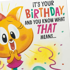 Dance Party Animals Musical Pop-Up Birthday Card for Kids