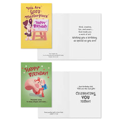 God Made Just One Assorted Religious Birthday Cards for Kids, Box of 12