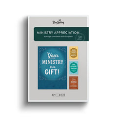 Bold Messages Assorted Religious Ministry Appreciation Cards, Box of 12