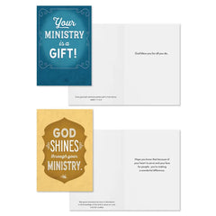 Bold Messages Assorted Religious Ministry Appreciation Cards, Box of 12