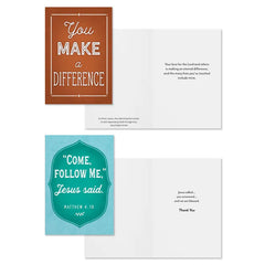 Bold Messages Assorted Religious Ministry Appreciation Cards, Box of 12