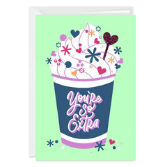 Extra Fancy Coffee Custom Birthday Card