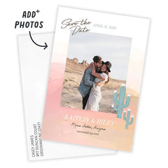 Serene Western Desert Flat Wedding Save the Date