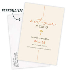 Destination Wedding Palm Tree Save the Date