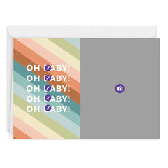 Diagonal Bright Stripes Custom Card