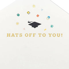 Hats off to You Paper Craft Money Holder Graduation Card