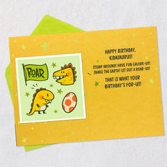 Party Like a Dinosaur Birthday Card for Kids With Stickers