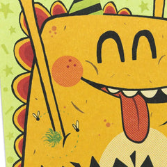 Party Like a Dinosaur Birthday Card for Kids With Stickers