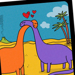 Roaming the Earth Together, Dinosaurs Funny Romantic Anniversary Card