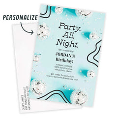 Shiny Disco Balls Party Invitation