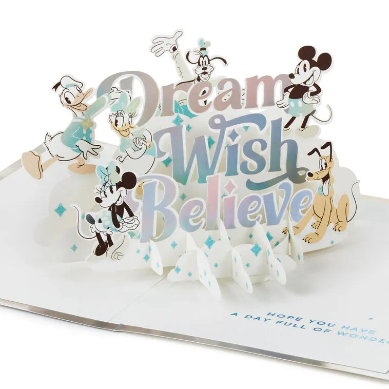 Disney 100 Years of Wonder Day Full of Wonder 3D Pop-Up Card