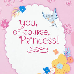 Disney Cinderella Musical First Birthday Card for Girls With Light