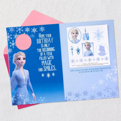 Disney Frozen 2 Elsa Magical Journey Birthday Card With Temporary Tattoos