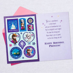 Disney Frozen Birthday Card for Her With Stickers