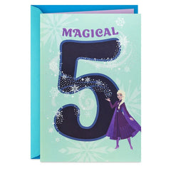 Disney Frozen Elsa Magical Princess 5th Birthday Card for Girls