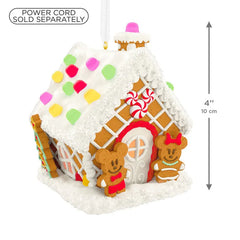 Disney Mickey and Friends Jolly Gingerbread House Musical Ornament With Light