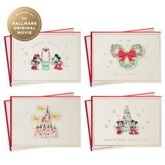 Hallmark + Disney Holiday Ever After Assorted Blank Christmas Cards in Box, Pack of 8