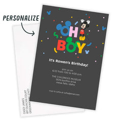 Disney Mickey Mouse Birthday Invitation