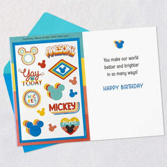 Disney Mickey Mouse You're Awesome Birthday Card for Kids With Stickers