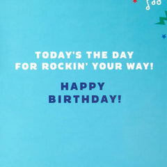Disney Mickey Mouse Rockin' Your Way Musical 5th Birthday Card