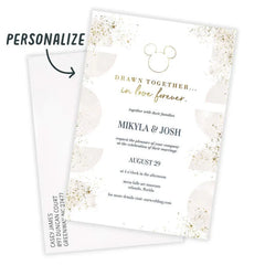 Disney In Love Forever Wedding Invitation