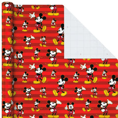 Disney Mickey Mouse 3-Pack Wrapping Paper Roll Bundle, 60 sq. ft. total