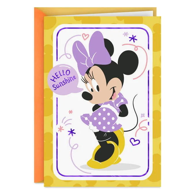 Disney Minnie Mouse Hello, Sunshine Birthday Card for Kids