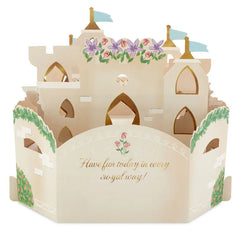 Disney Princess Castle All the Happiness 3D Pop-Up Card With Playset