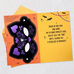 Disney Princess Dress Up Halloween Card for Granddaughter With Mask
