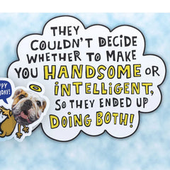 Handsome and Intelligent Funny Pop-Up Birthday Card for Grandson