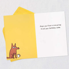 Where the Dog Sits Funny Birthday Card