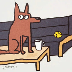 Where the Dog Sits Funny Birthday Card