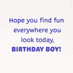 Dog With Balloons 3rd Birthday Card for Boys