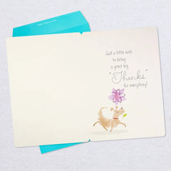 16" Dog With Flowers Jumbo Thank-You Card