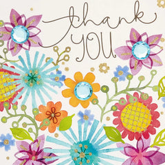16" Dog With Flowers Jumbo Thank-You Card