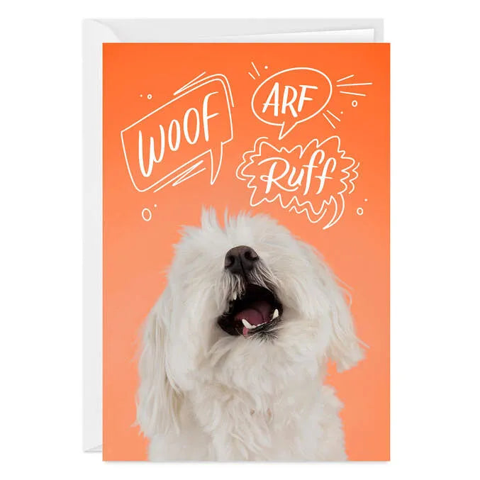 Dog Speak Funny Custom Card