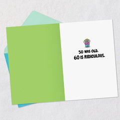 60 Is Not Old Funny 60th Birthday Card