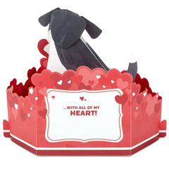 Dog With Heart Musical 3D Pop-Up Love Card With Motion