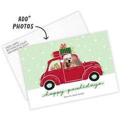 Happy Pawlidays Flat Holiday Photo Card From Pet