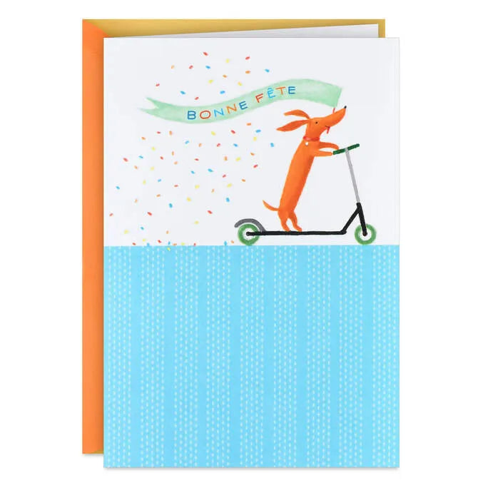Happy Moments and Days French-Language Birthday Card