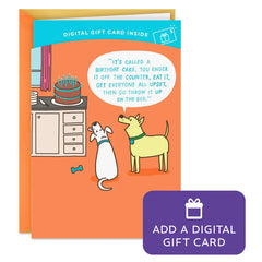 Get Into Trouble Cake-Stealing Dogs Gift Card Greeting Funny Birthday Card
