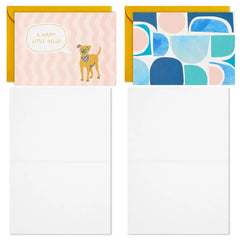 Playful Pets and Patterns Assorted Blank Notes in Designed Box, Pack of 24