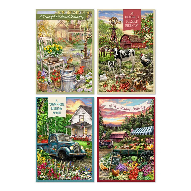 Dona Gelsinger Assorted Religious Birthday Cards, Box of 12