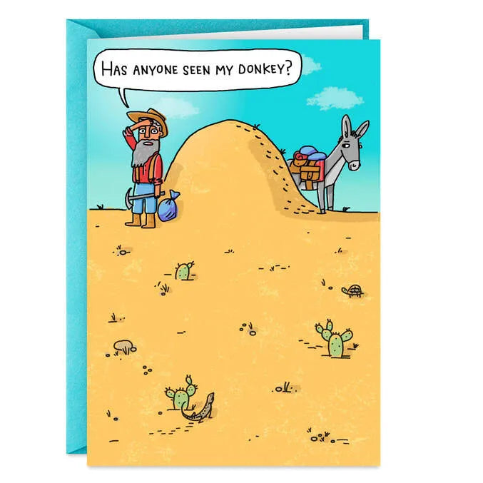 Your A** Is Over the Hill Funny Birthday Card